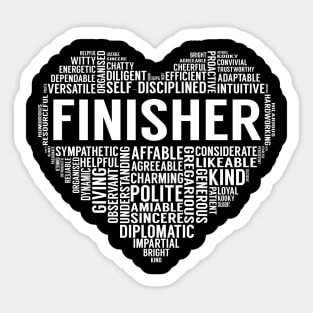 Finisher Heart Sticker